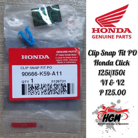CLIP SNAP FITTING (BLUE / WHITE) HONDA CLICK 125i/150i V1 & V2 (90666 ...