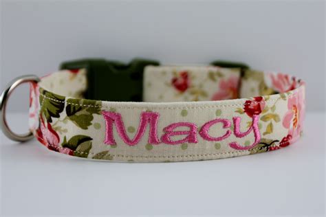 Vintage Blooms Collar Flower Dog Collar Floral Collar Etsy Dog