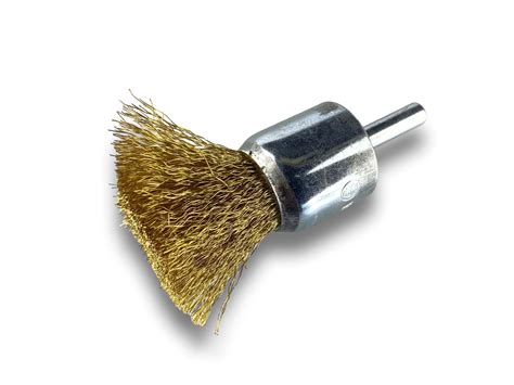 Brosses rotatives métalliques en bout Ø 22 mm Forme pinceau sur tige