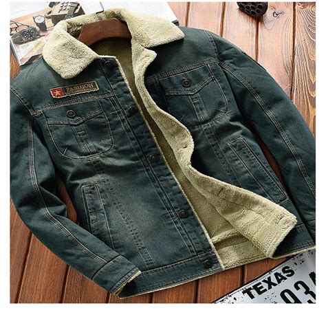 Winter Mens Denim Jacket Jeans Fur Coats Inside Hooded Collar With Hat