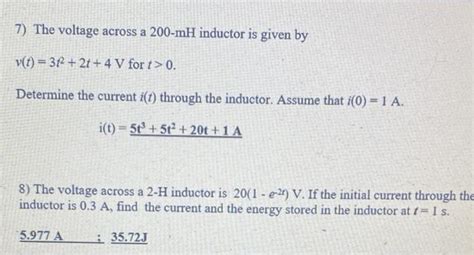 Solved Find Vc Il And The Energy Stored In The Chegg