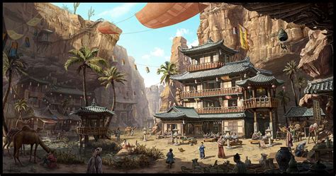 Oriental desert village by artist su An : r/ImaginaryVillages