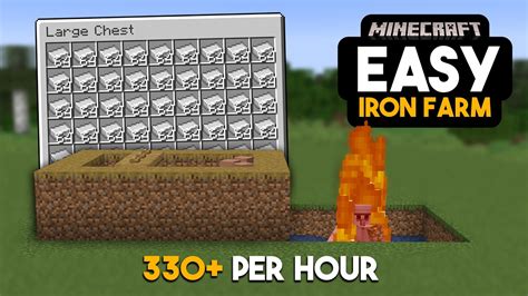 Easiest 1 21 Iron Farm In Minecraft Simple Tutorial Youtube