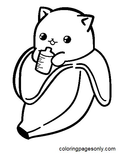 Coloriage Mignon B B Bananya Coloriages Gratuits Imprimer