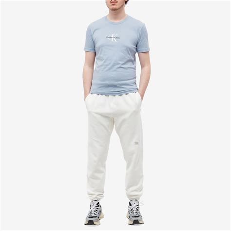 Calvin Klein Monogram Logo T Shirt Sky Blue End Gb