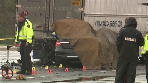 Two People Dead After Crash Involving Transport Truck And Vehicle In