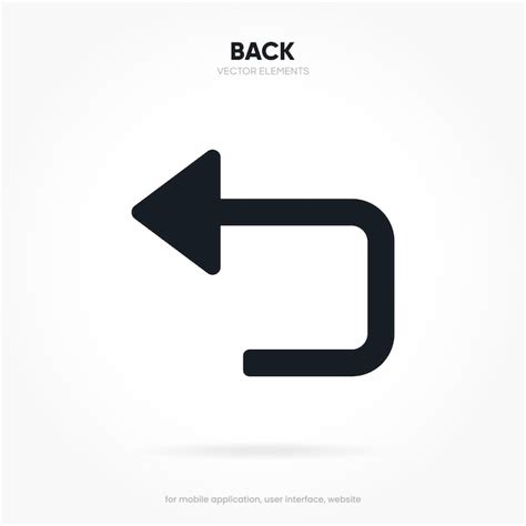 Premium Vector Arrow Back Icon Previous Direction Symbol Icon Arrow