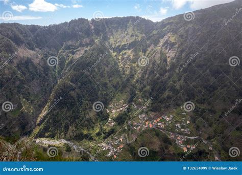 Tal Der Nonnen Curral Das Freiras Auf Madeira Insel Stockbild Bild