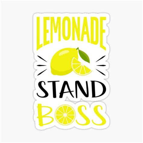 Lemonade Stand Boss Ii Summer And Lemons Sticker For Sale By Lemon