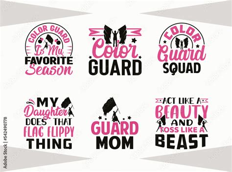 Vecteur Stock Color Guard Svg Cut File Color Guard Squad Svg Guard