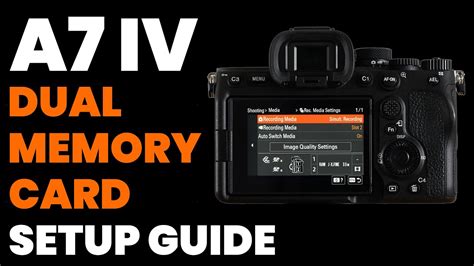 Sony A Iv Dual Memory Card Setup Guide Rec Media Settings Youtube