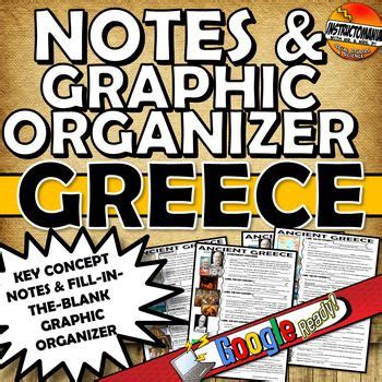 Ancient Greece Google Slides Fillable L Page Cloze Notes Graphic