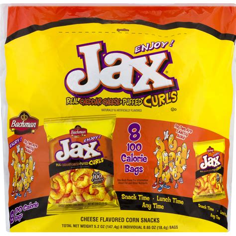 Jax Real Cheddar Cheese Puffed Curls 8 Ea