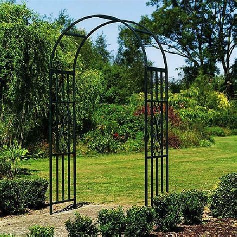 Black Gothic Steel Garden Arbor Outdor Rose Archway Climbing Plant Arch