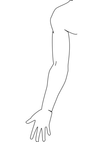 Hand And Arm Coloring Page