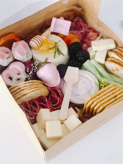 Gender Reveal Graze Box Charcuterie Picnic Charcuterie Lunch Picnic