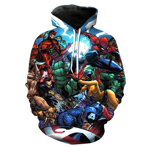 Avengers Comics Hoodies 3d Printed Pullover Sweatshirt Casual Tops