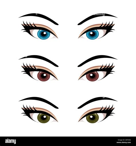 Cartoon Human Female Eye Eyelash Imágenes Recortadas De Stock Alamy