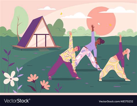 Retreat flat Royalty Free Vector Image - VectorStock