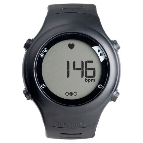 ЧАСЫ-ПУЛЬСОМЕТР ДЛЯ БЕГА ONRHYTHM 110 ЧЕРНЫЕ - Decathlon