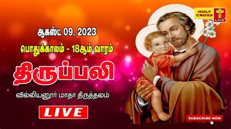 Live Daily Holy Mass August Villianur Lourdes Shrine