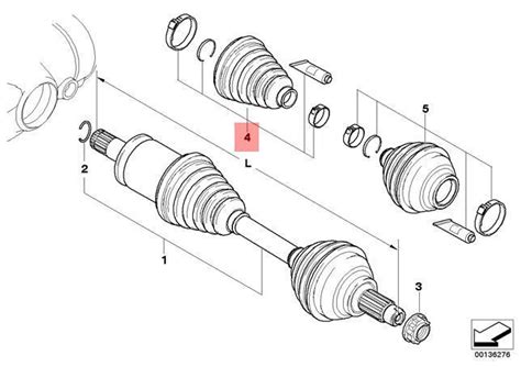 Genuine BMW E60 E61 Front Axle CV Joint Inner Boot Repair Kit OEM