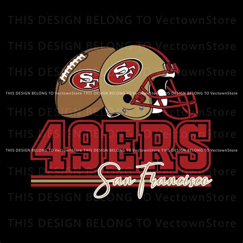 San Francisco 49ers Football Helmet Svg Digital Download