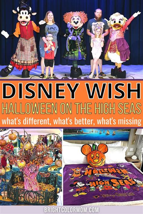 A Collage Of Photos Featuring Halloween Features On The Disney Wish