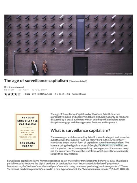 The Age Of Surveillance Capitalism Diggi Pdf Pdf Capitalism