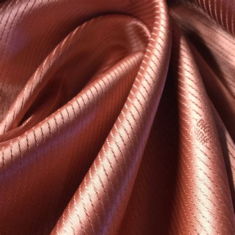 Deep Coral Satin Fabric Woven Poly Apparel Linings Lingerie Drapes