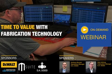 On Demand Webinar Time To Value With Fabrication Technology MSUITE