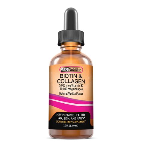 Biotin And Collagen Liquid Drops Vitamins For Hair Growth And Thickening