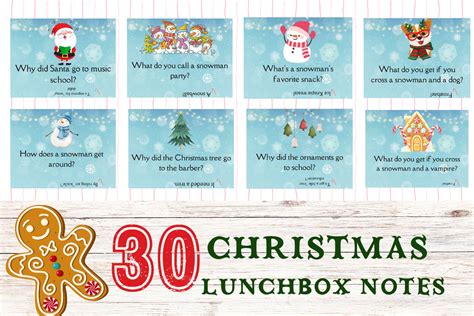 Printable Christmas Lunch Box Jokes Pdf Graphic By Digital Inkwells