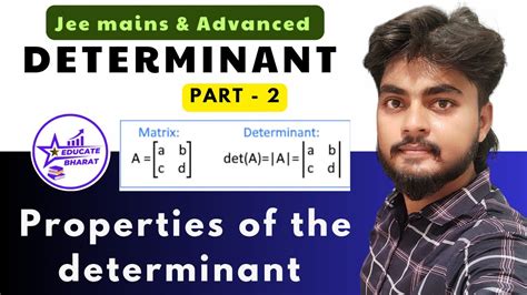 Properties Of The Determinant Part Jee Mains Advanced Amit