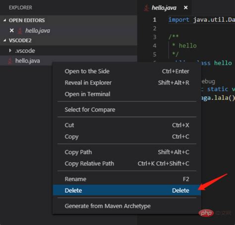 How To Delete Files In Vscode Vscode Php Cn