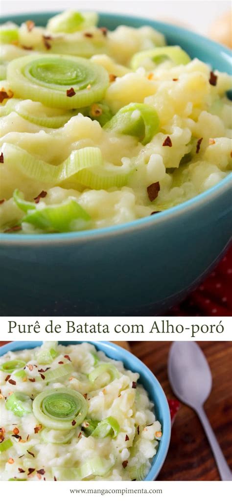 Purê de Batata Alho poró cremoso Manga Pimenta