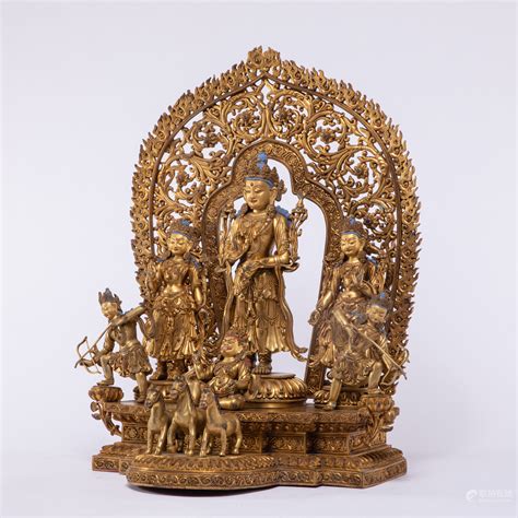 Bidlive A Fine And Rare Tibetan Bronze Gilt Maitreya