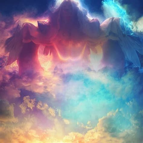 Kingdom Of Heaven Colorful Clouds Sunset Seraphim Heaven God