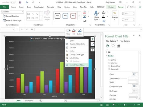 How to Format a Chart in Excel 2019 - dummies