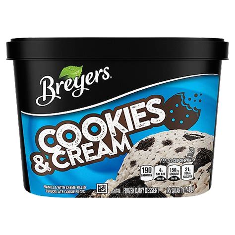 Breyers Cookies And Cream Frozen Dairy Dessert 1 5 Quart Shoprite