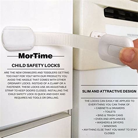 Mortime Adjustable Child Safety Locks Latches Straps To Baby Proof