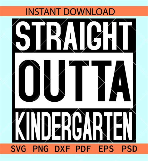 Straight Outta Kindergarten Svg Kindergarten Straight Outta Svg