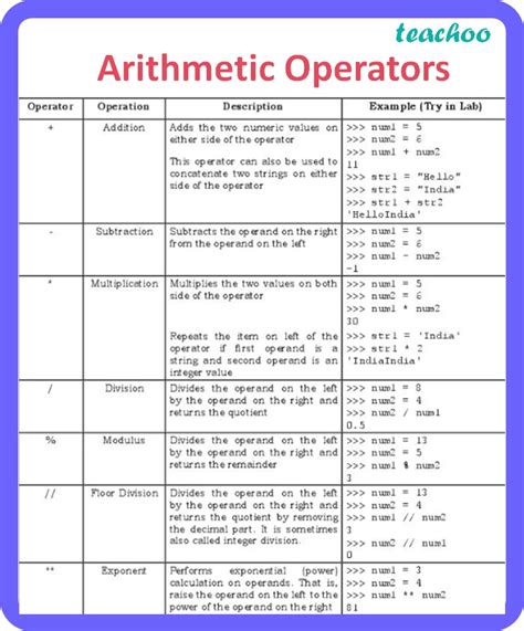 Class 11 Operators Performing Operations In Python Concepts