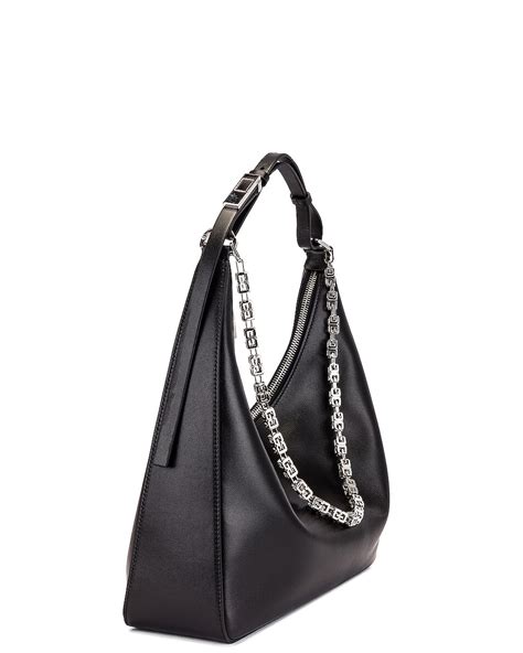 Givenchy Medium Moon Cut Out Hobo Bag In Black FWRD