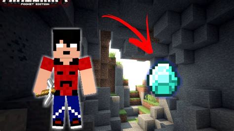 MINECRAFT PE SÉRIE SURVIVAL EP3 ACHEI DIAMANTE NA CAVERNA YouTube