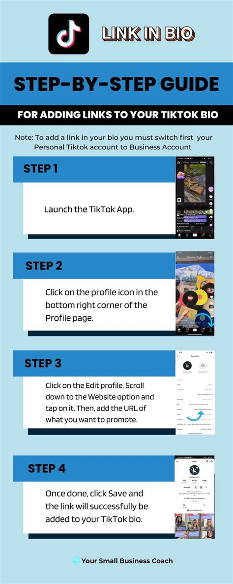 How To Add A Link To Your Tik Tok Bio Your Small Business Coach