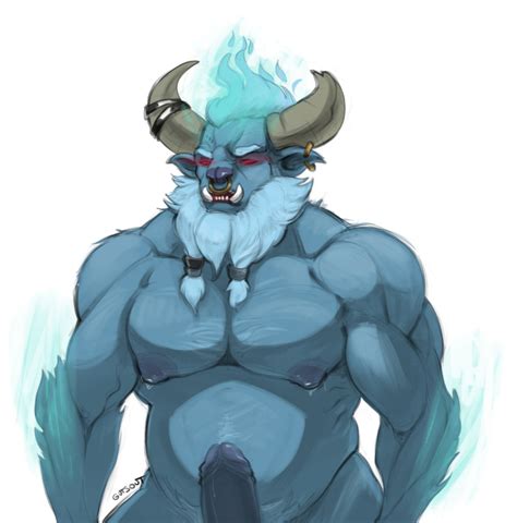 Rule 34 Anthro Barathrum The Spirit Breaker Beard Blue Body Blue Fur