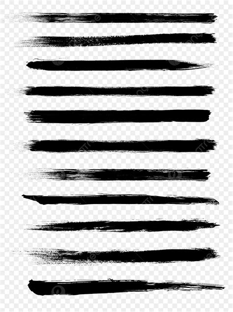 Paint Brush Stroke Clipart Transparent Background Black Brush Stroke