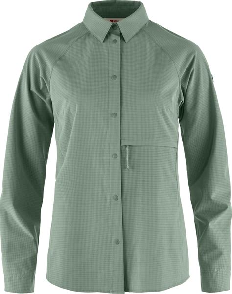 Fjall Raven Abisko Trekking Shirt W Patina Green Dames Overhemden