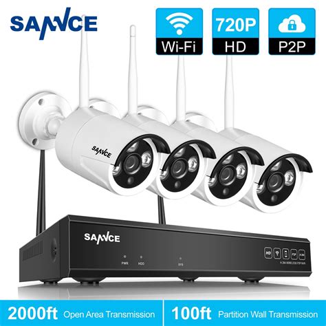 Sannce Ch P Wifi Cctv System Hdmi Nvr Pcs Mp Ir Outdoor P P